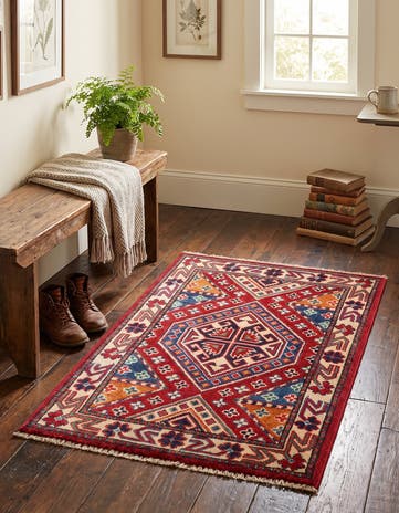 1' 11 x 2' 11 Hand Knotted Kazak Rug