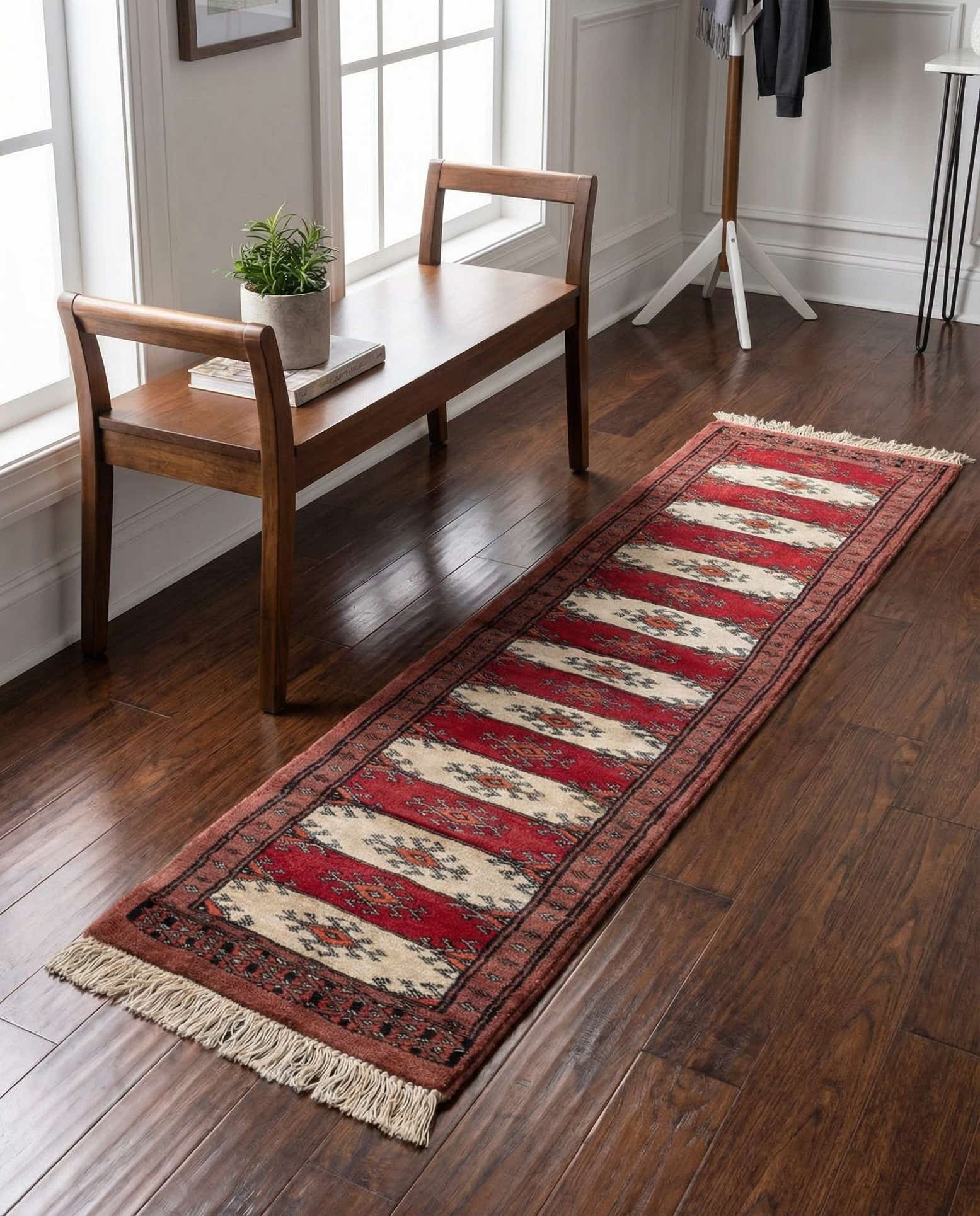 1' x 4' 10 Hand Knotted Bokhara Oriental Wool Runner Rug