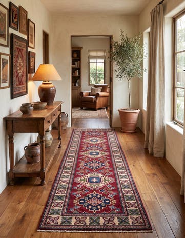 2' 7 x 9' 11 Hand Knotted Kazak Runner Rug