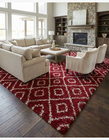 10' x 13' Trellis Shag Rug