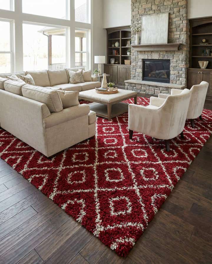 10' x 13' Lattice Shag Rug