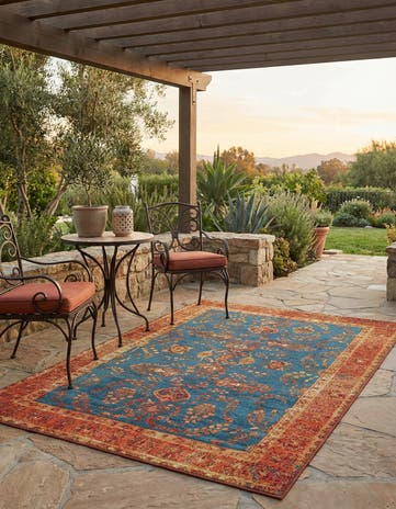 4' x 6' Easy-Clean Traditional Indoor / Outdoor Rug