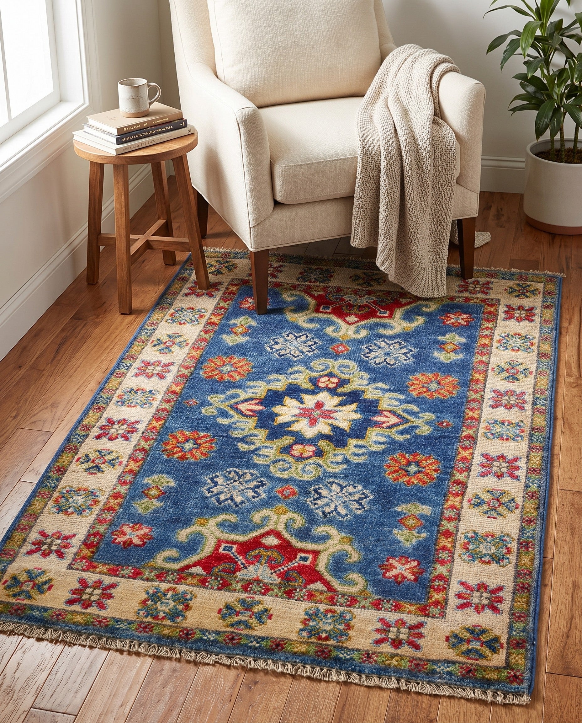 2' 3 x 3' Hand Knotted Kazak Rug