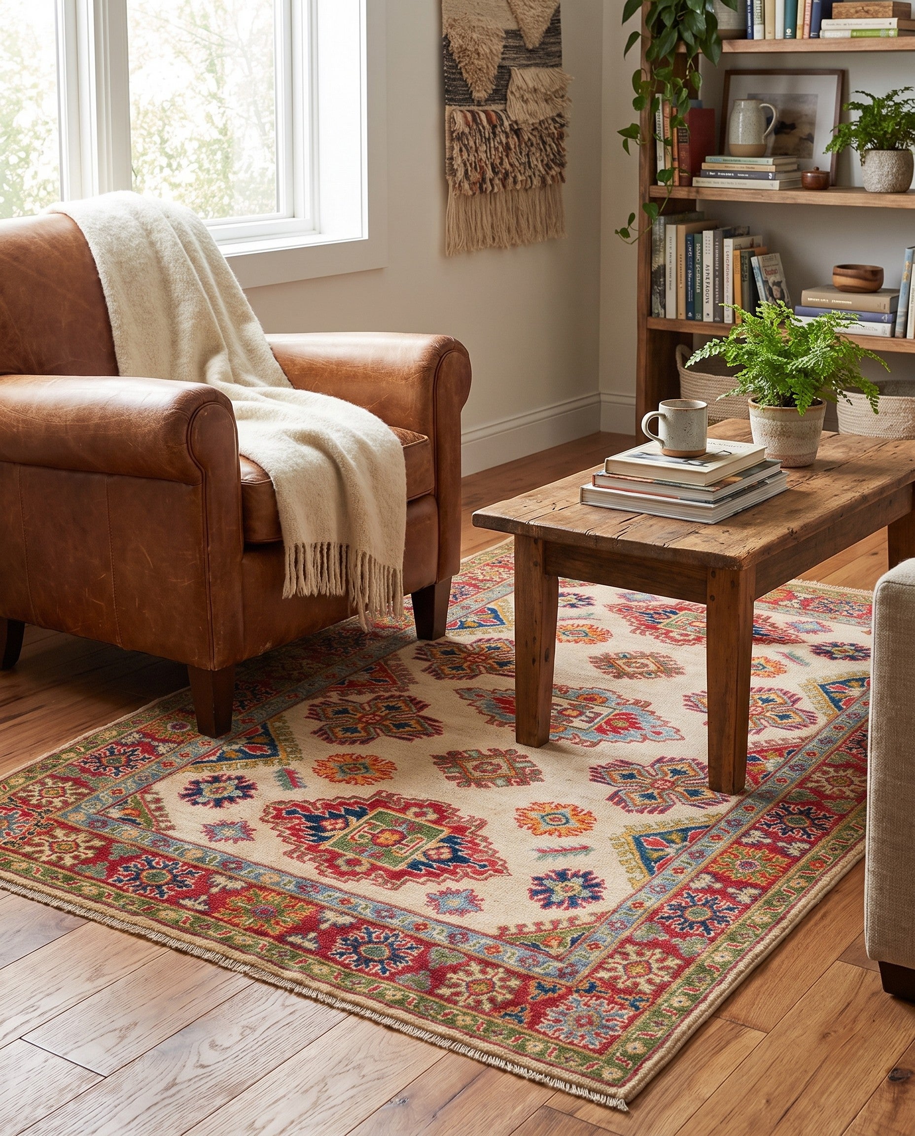 3' 11 x 5' 4 Hand Knotted Kazak Rug