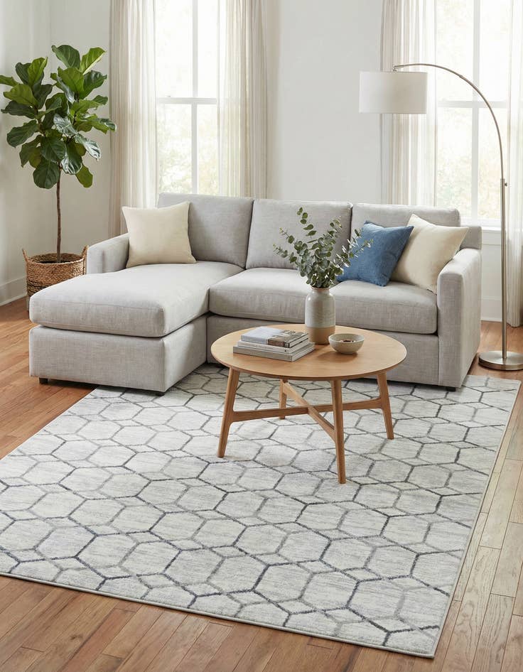 Detail image of 5' x 8' Lattice Trellis Rug