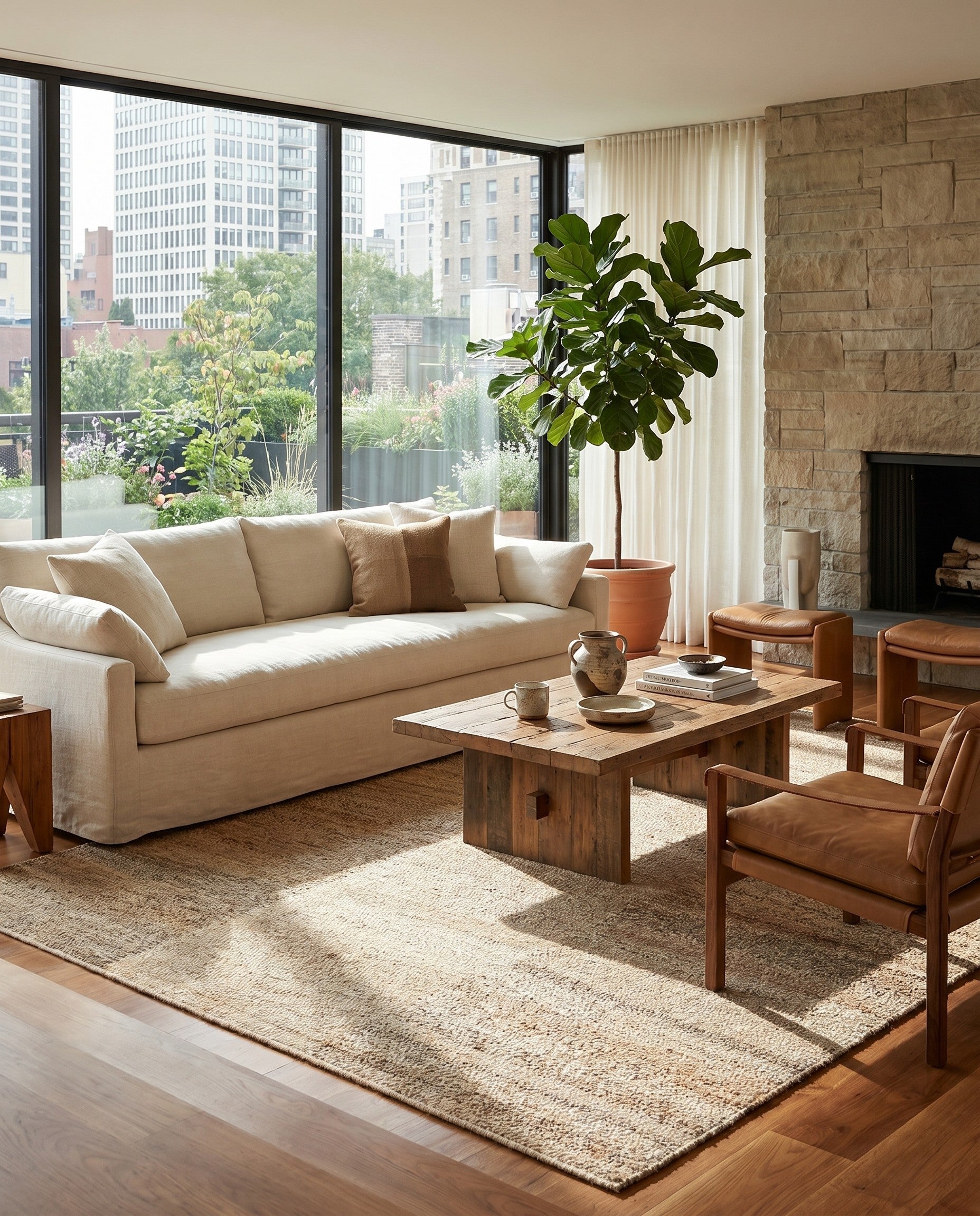 6' 8 x 9' 6 Hand Woven Kilim Modern Wool Rug