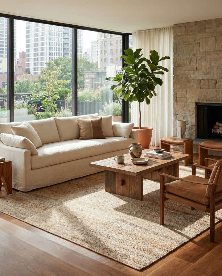 6' 8 x 9' 6 Hand Woven Kilim Modern Wool Rug