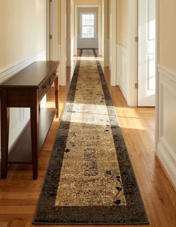 Beige Cafe Runner Rug