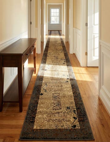 Beige Cafe Runner Rug