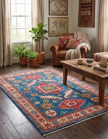 3' 4 x 5' 1 Hand Knotted Kazak Rug