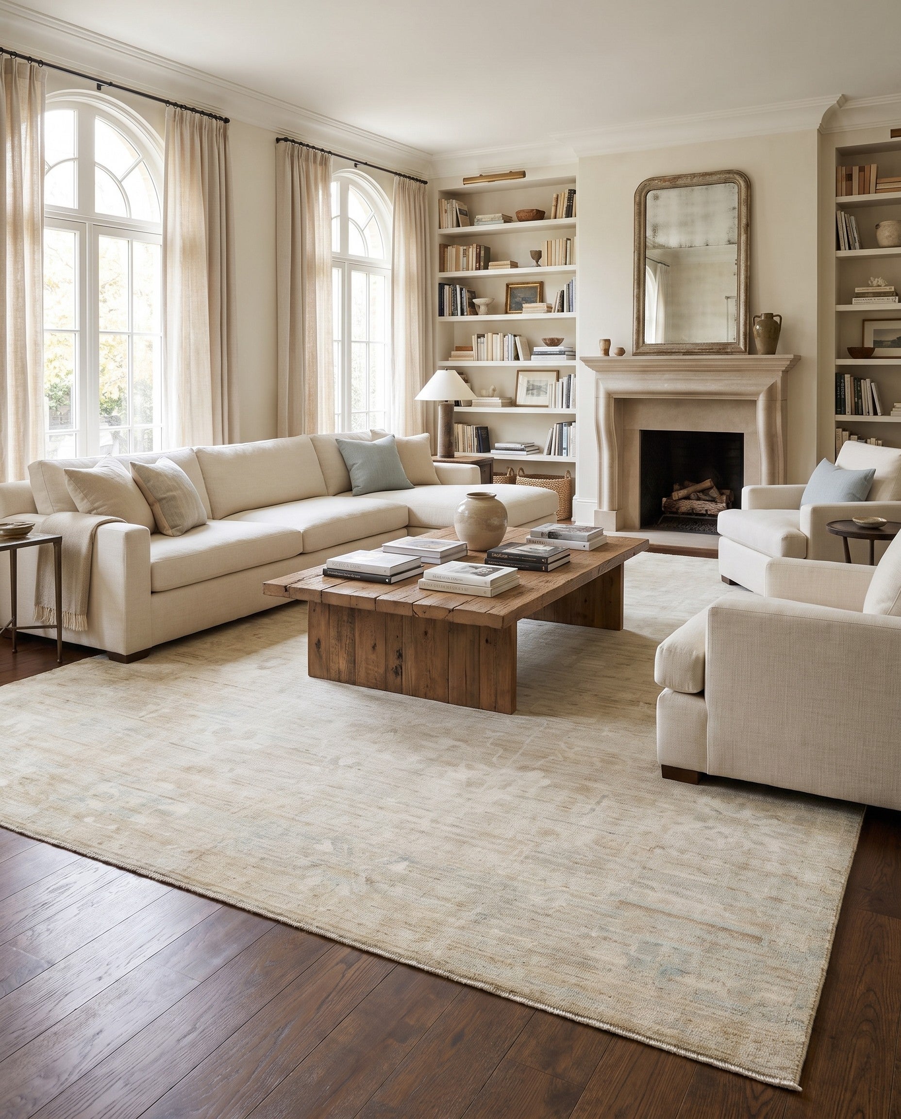 9' 11 x 13' 7 Hand Knotted Oushak Wool Rug