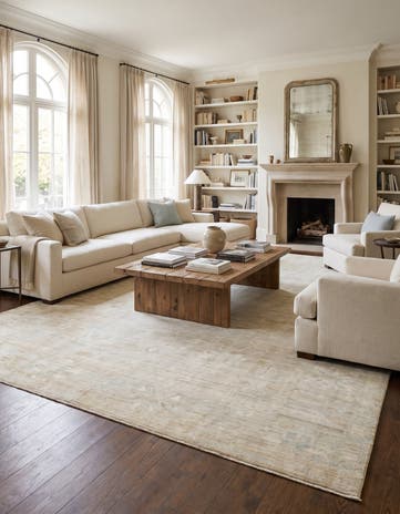 9' 11 x 13' 7 Hand Knotted Oushak Wool Rug