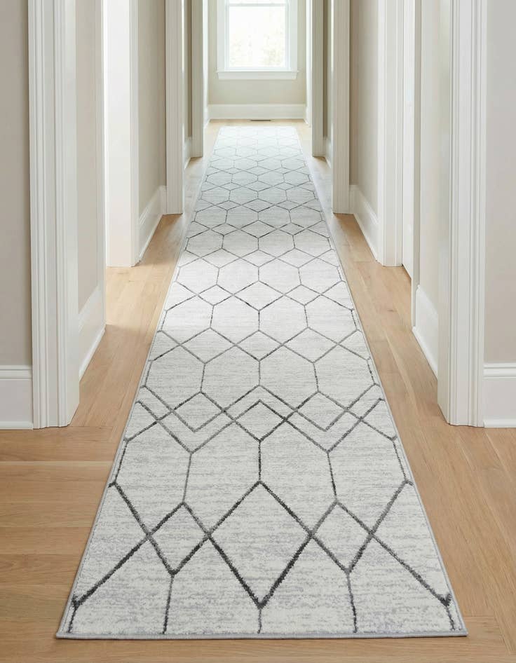 Detail image of  3' x 19' 8 Lattice Trellis Runner Rug