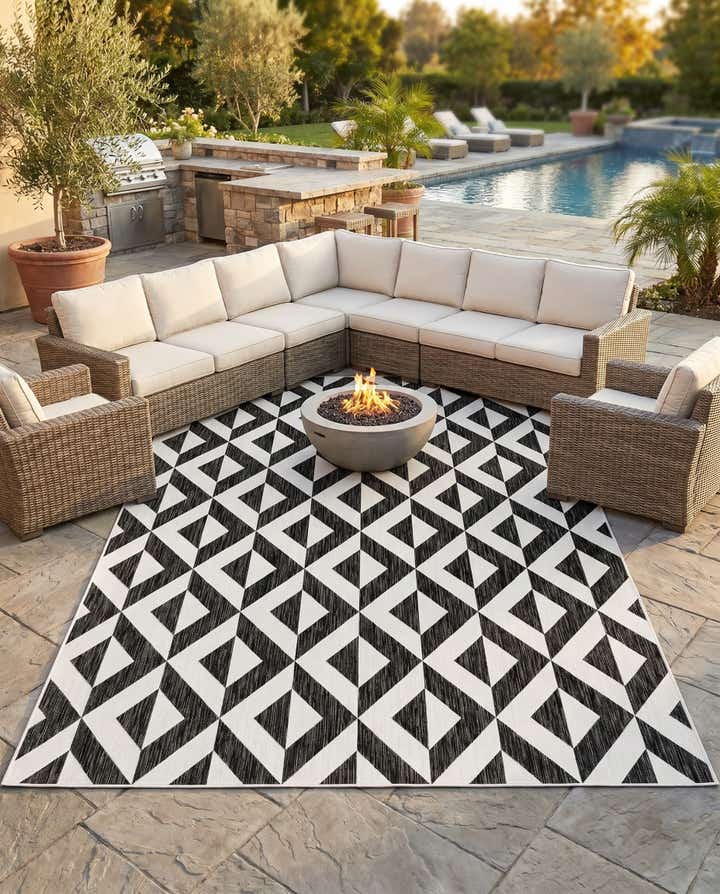 9' x 12' Easy-Clean Jill Zarin Napa Indoor / Outdoor Rug