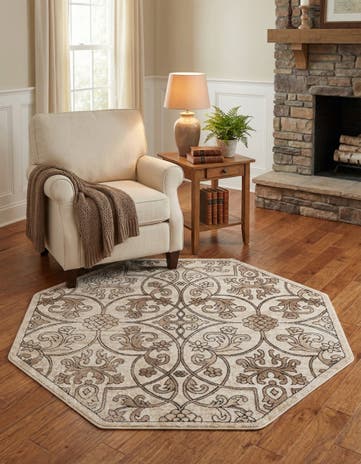 5' 3 x 5' 3 Nepal Octagon Rug