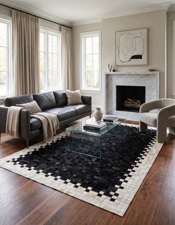 5' 1 x 7' 9 Cowhide Stocks Rug