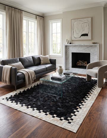 5' 1 x 7' 9 Cowhide Stocks Rug