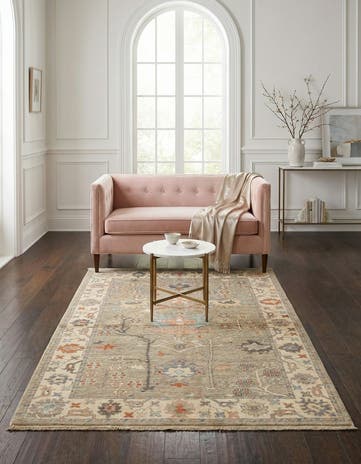 3' 10 x 5' 10 Hand Knotted Oushak Rug
