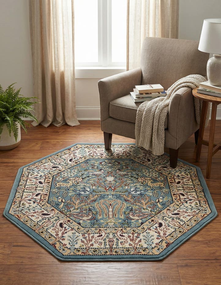 3' x 3' Nain Design Octagon Rug