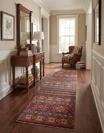 2' 8 x 9' 7 Hand Knotted Kazak Runner Rug
