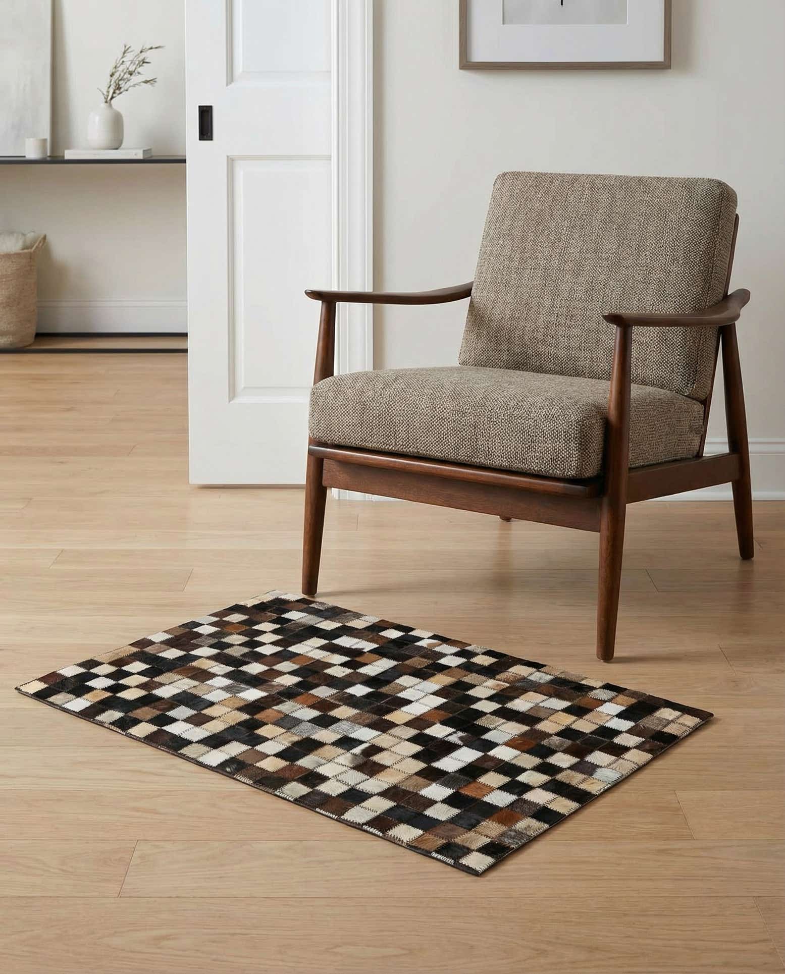 2' x 3' Cowhide Leather Rug