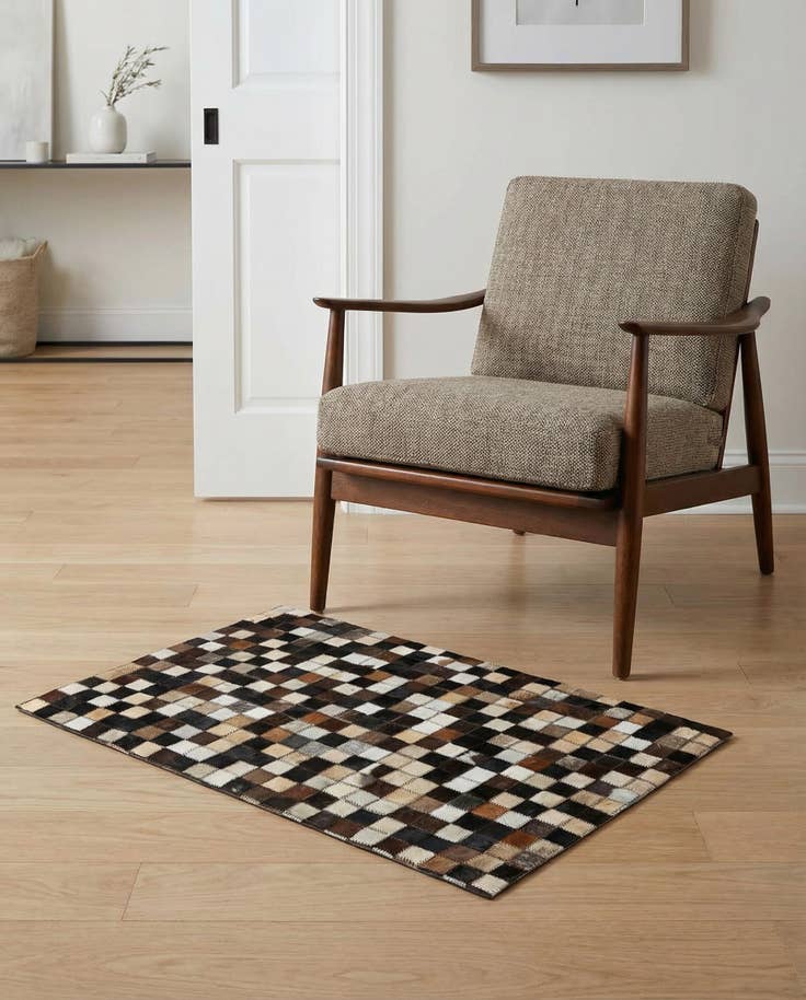 Detail image of 2' x 3' Cowhide Leather Rug