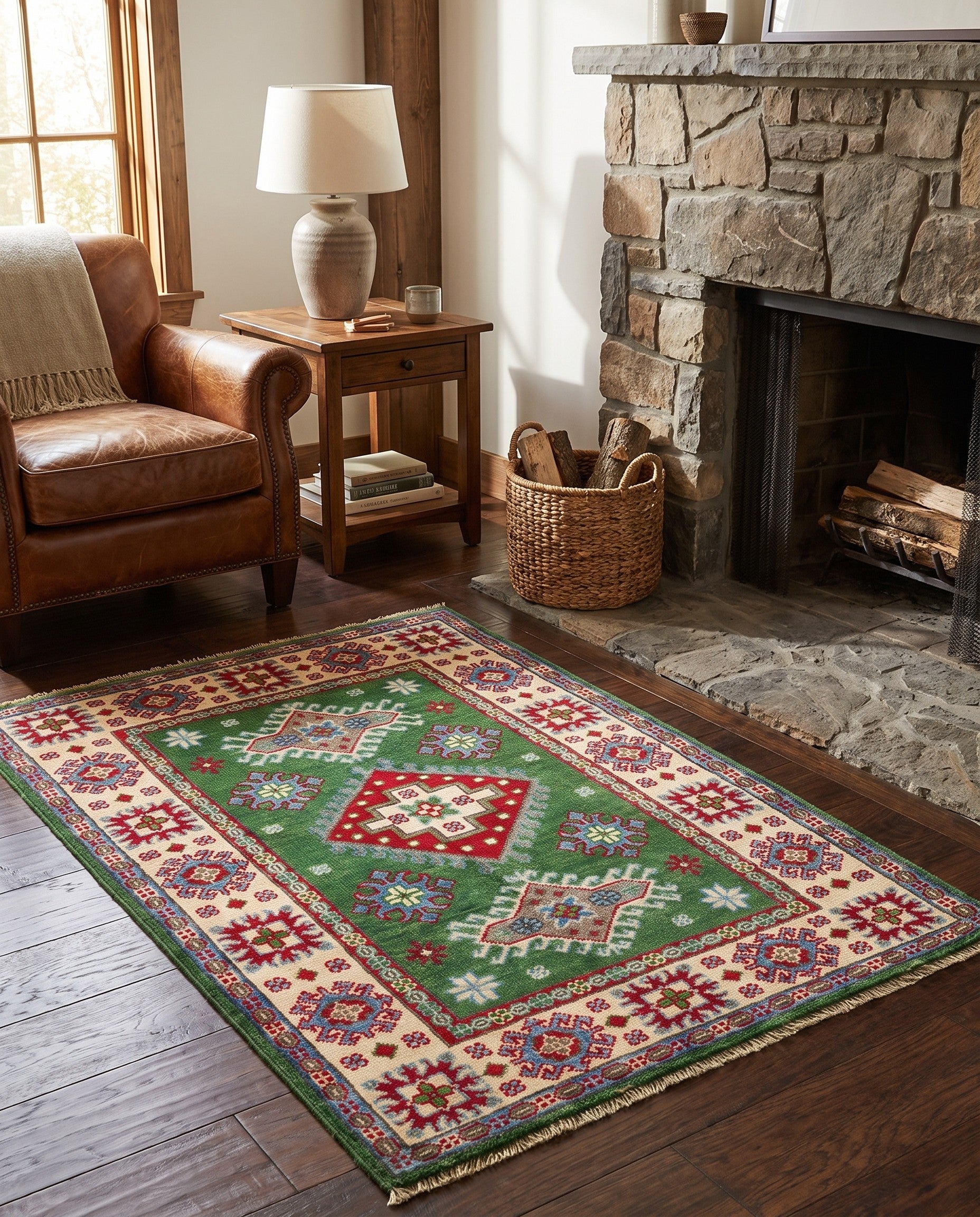 2' 9 x 4' 3 Hand Knotted Kazak Rug