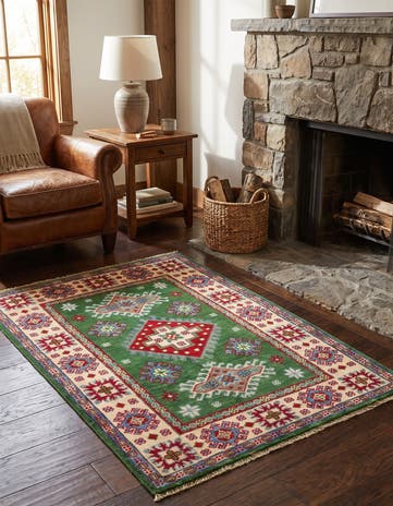 2' 9 x 4' 3 Hand Knotted Kazak Rug