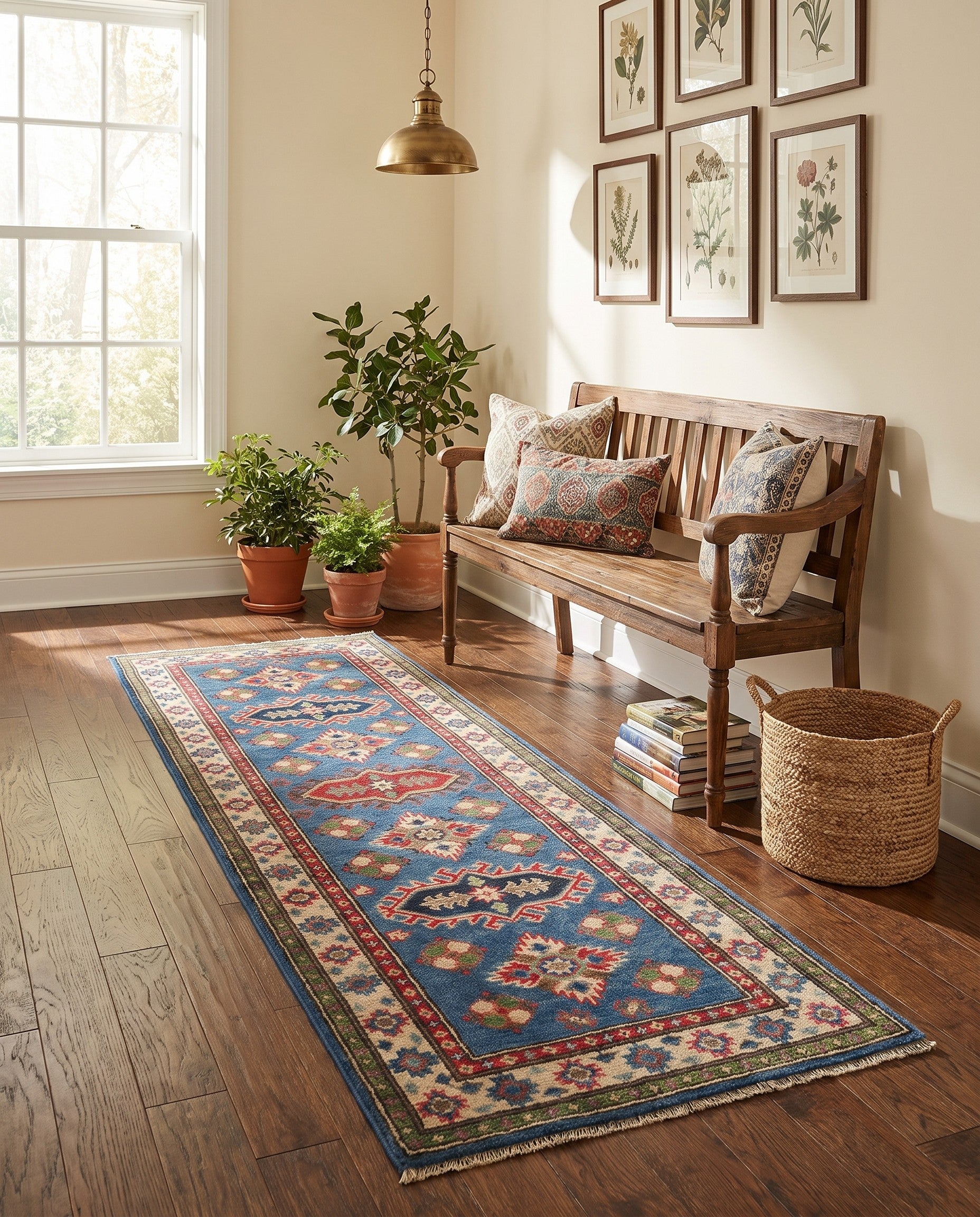 2' x 6' 1 Hand Knotted Kazak Runner Rug