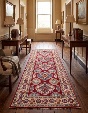 2' 7 x 6' 4 Hand Knotted Kazak Runner Rug
