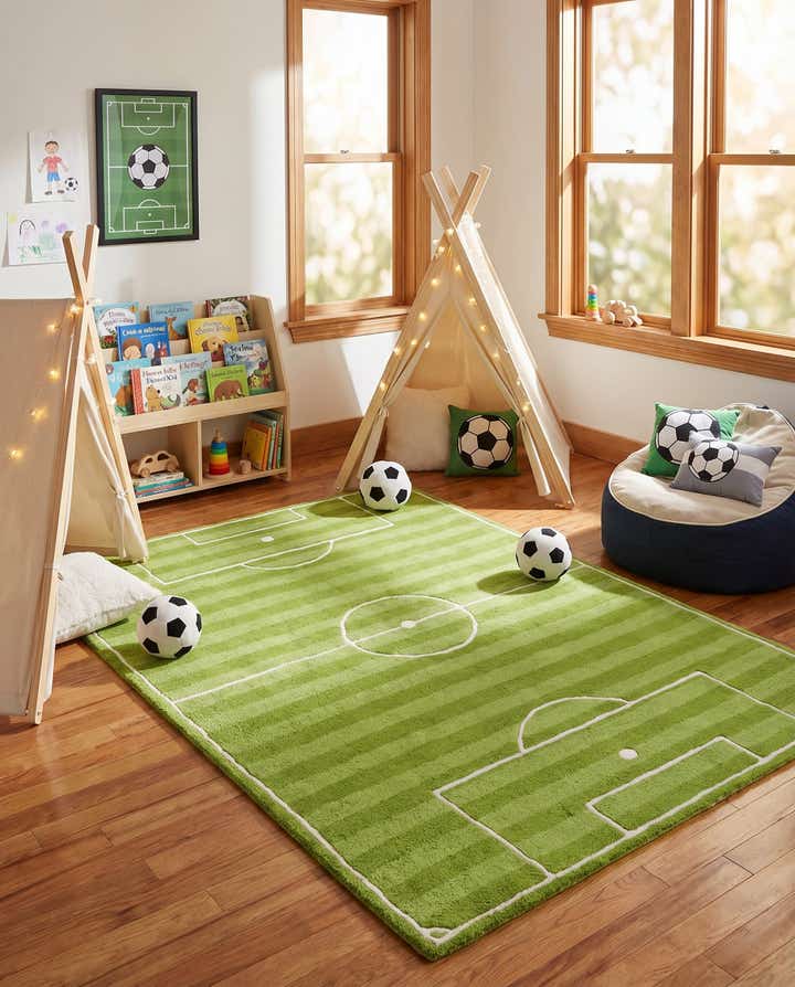 4' 1 x 6' 1 Playtime Kids Wool Freeform Rug