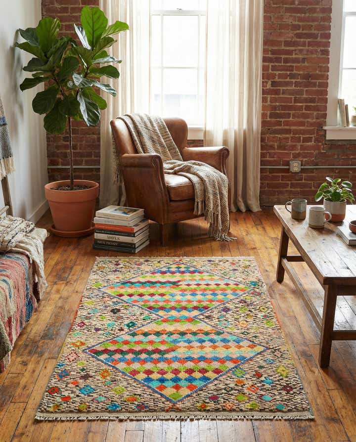 2' 8 x 4' 2 Hand Knotted Balouch Wool Rug