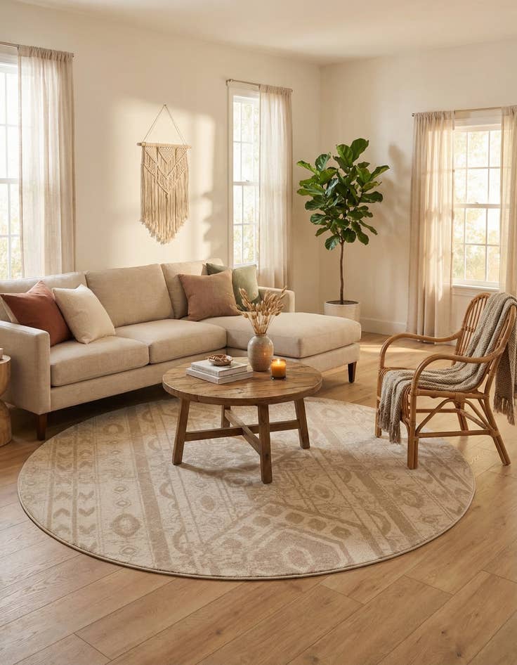 Detail image of 8' x 8' Contour Round Rug