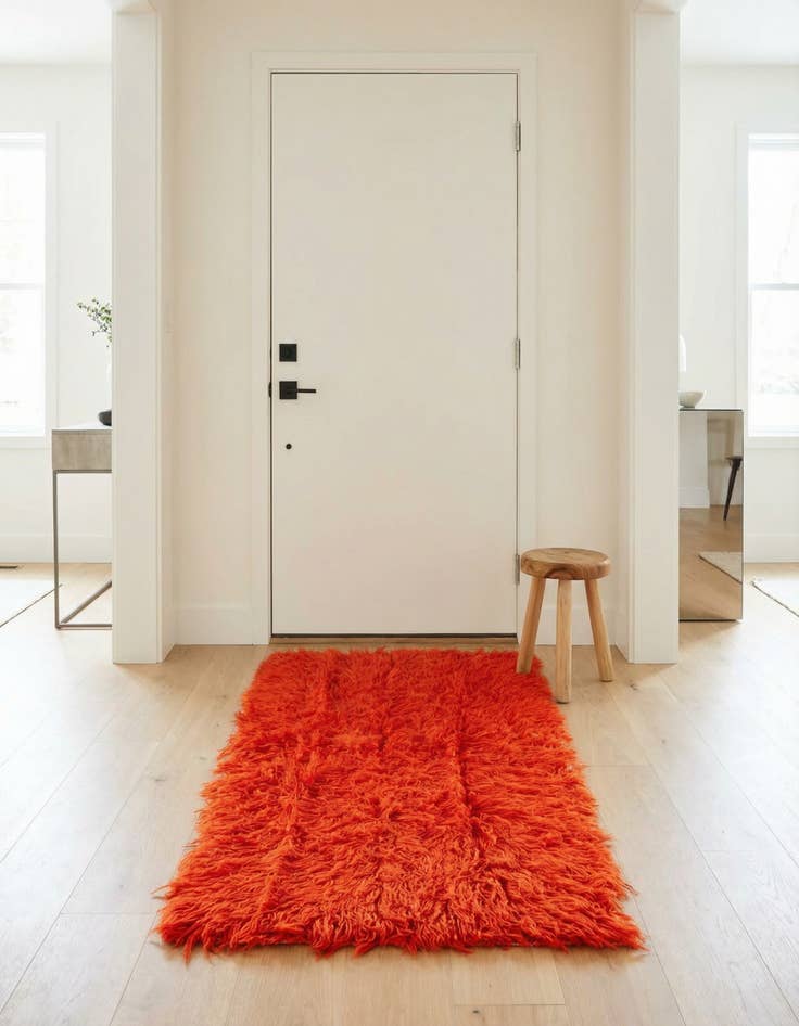 Detail image of 2' 3 x 4' 5 Hand Knotted Moroccan Wool Runner Rug