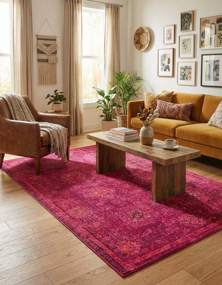 Detail image of 5' x 8' Washable Fleur Rug