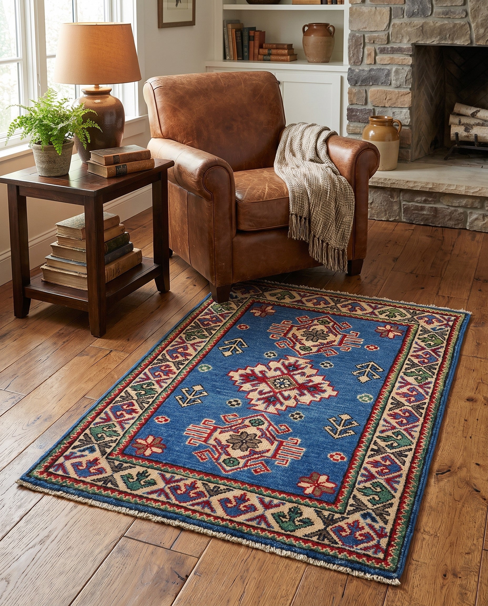 2' 1 x 3' Hand Knotted Kazak Rug