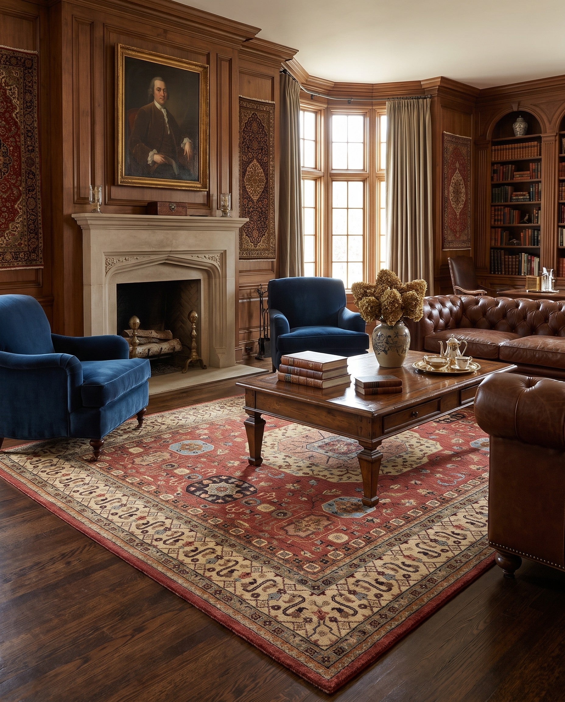 8' 2 x 9' 9 Hand Knotted Mamluk Ziegler Rug