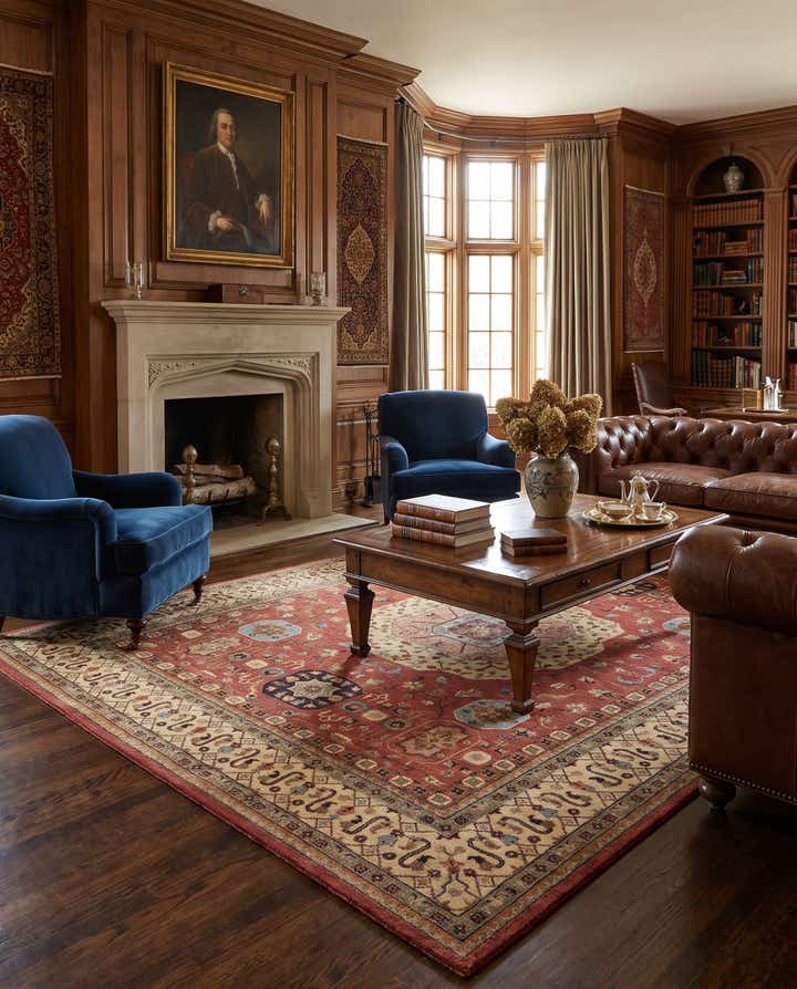 8' 2 x 9' 9 Hand Knotted Mamluk Ziegler Rug