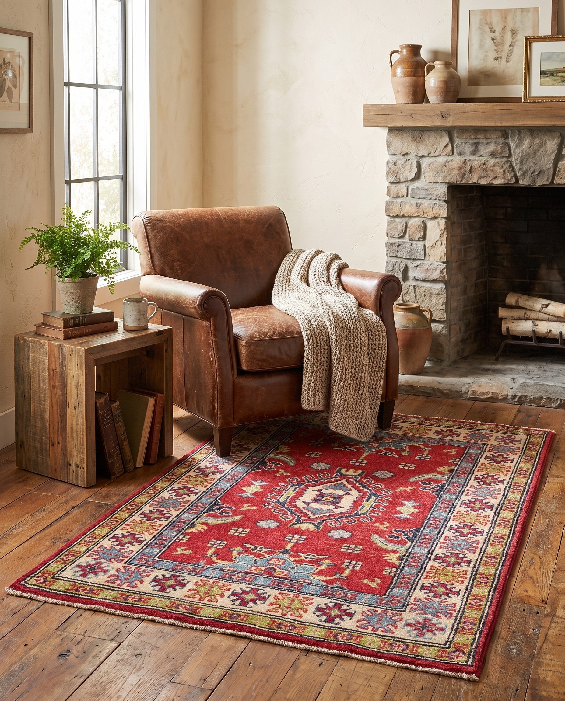 2' 9 x 3' 11 Hand Knotted Kazak Rug