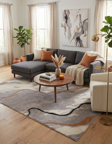 6' x 9' Sepia Rug