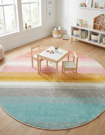 7' x 7' Whimsy Kids Round Rug