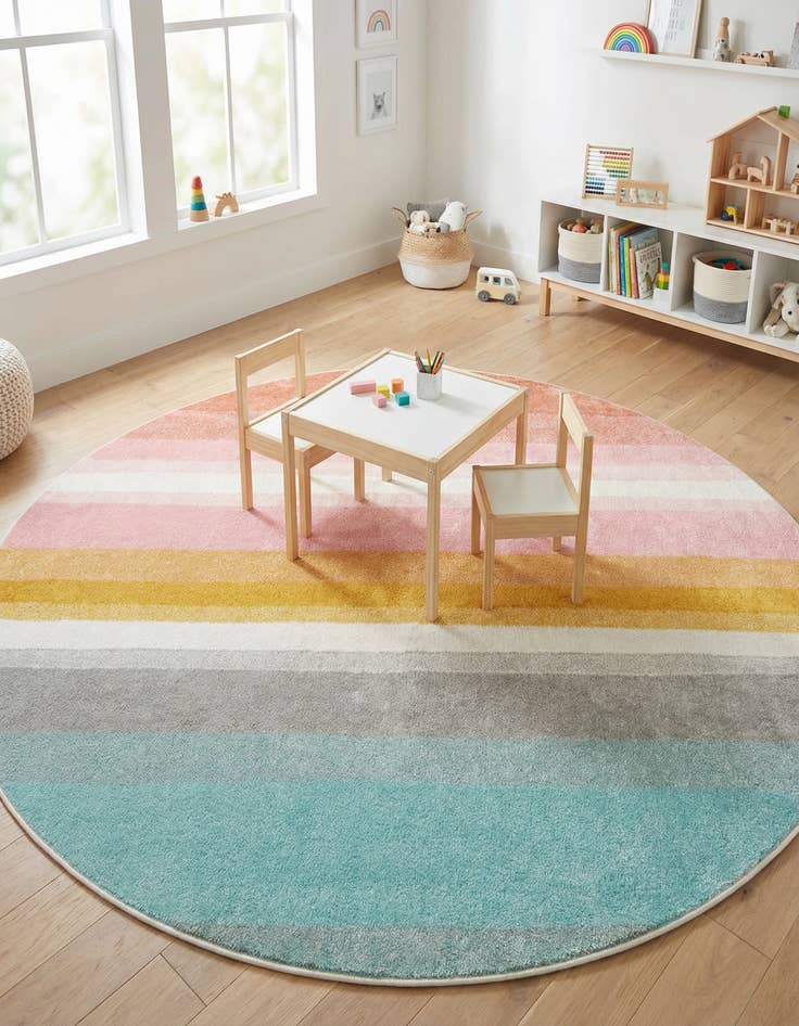 Detail image of 7' x 7' Whimsy Kids Round Rug
