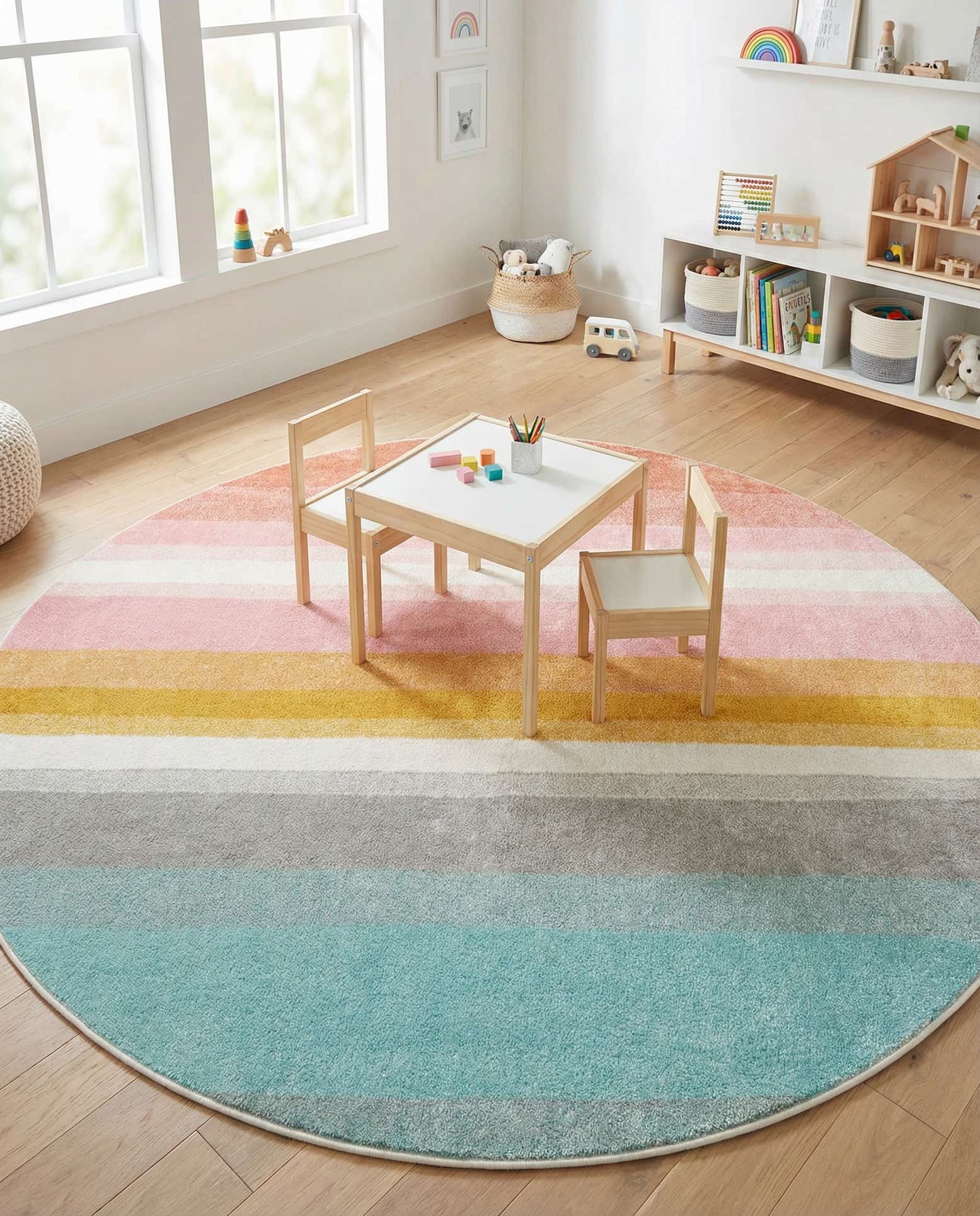 7' x 7' Whimsy Kids Round Rug