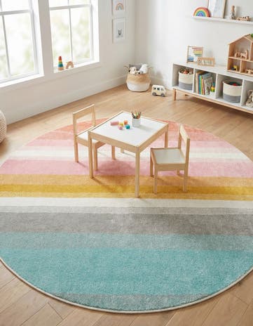 7' x 7' Whimsy Kids Round Rug