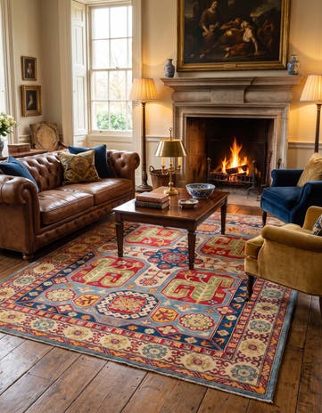 6' 2 x 9' 1 Hand Knotted Kazak Rug