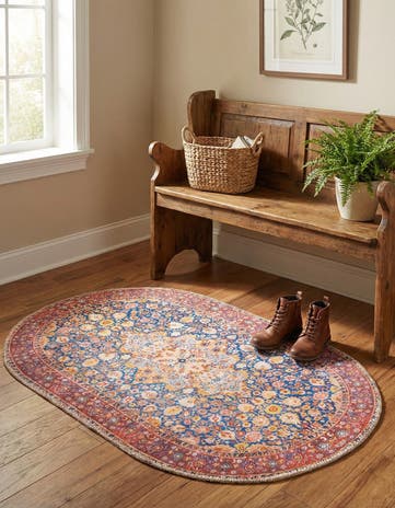 2' x 3' Washable Timeless Oval Rug