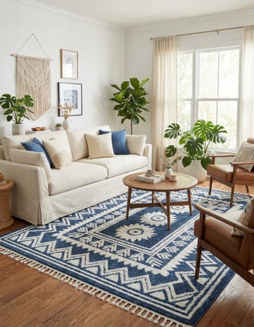Blue Boho Rug