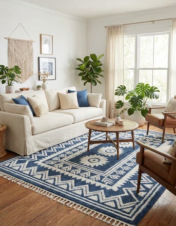 Blue Boho Rug
