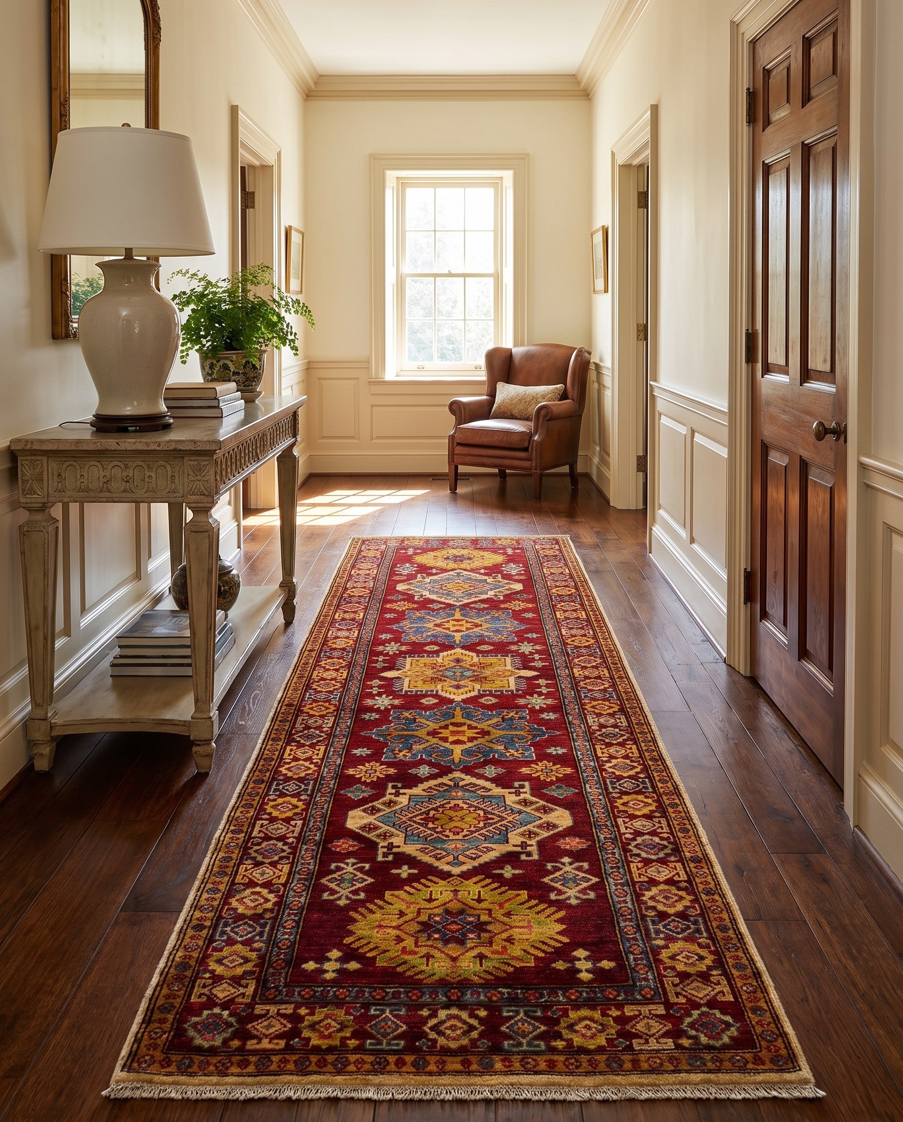 2' 11 x 8' 1 Hand Knotted Kazak Runner Rug