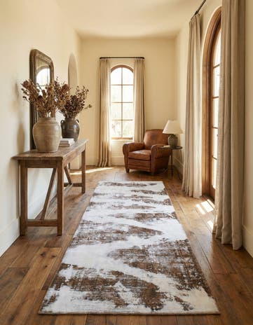 4' 5 x 9' Hand Knotted Ultra Vintage Persian Wool Runner Rug